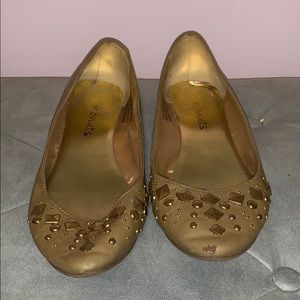 Gold Jeweled Flats